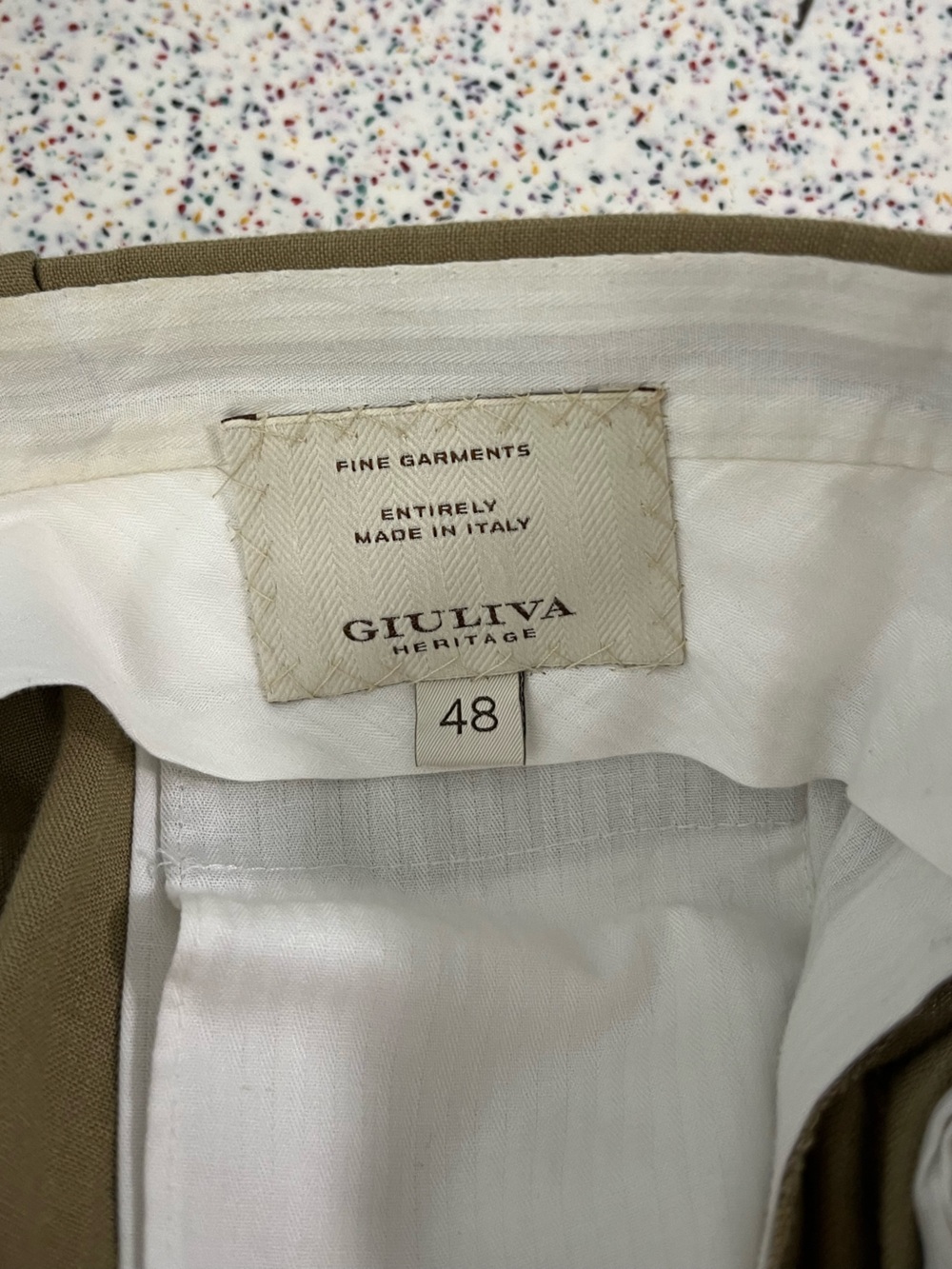 Giuliva Heritage Men’s Umberto Linen Straight Leg Trousers Pants IT 48 Size 32 - Picture 5 of 8